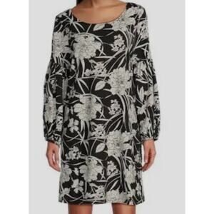 NWT Bryn Walker Rya Modal Ponti Floral Print Round Neck Midi Dress M